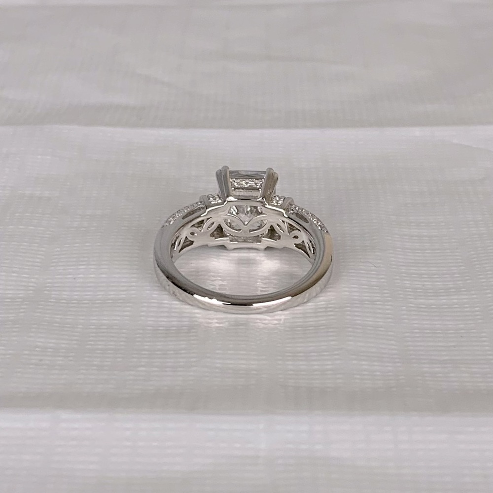 Sterling Silver Radiant Cut CZ Ring - Picture 5 of 6